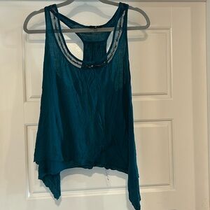Teal Green Racerback Track Tank Top - Women’s Size M | Athletic & Stylish
